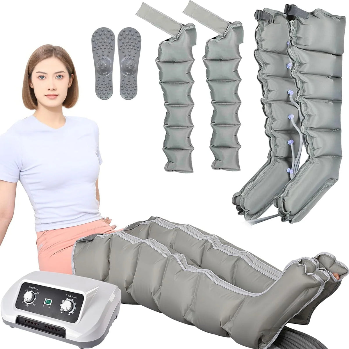 Generic 6-Chamber Compression Massage Boots For Legs, Abdomen And Arms - 1