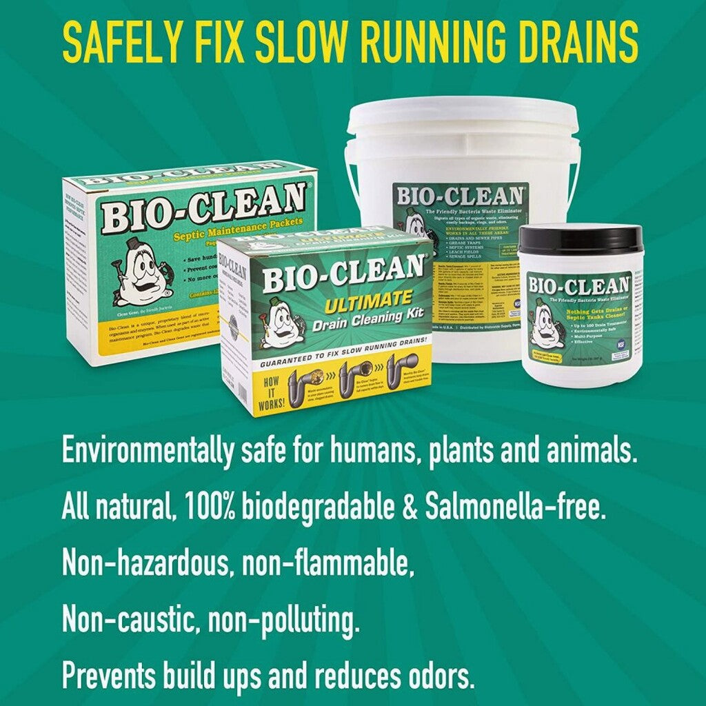 Bio-Clean Natural Drain Cleaner 2 lb - 100 Treatments
