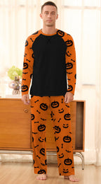 Iceglad Men's Pajamas Set Long Sleeve Sleepwear with Pockets Comfortable Lightweight Pjs Sets for Men