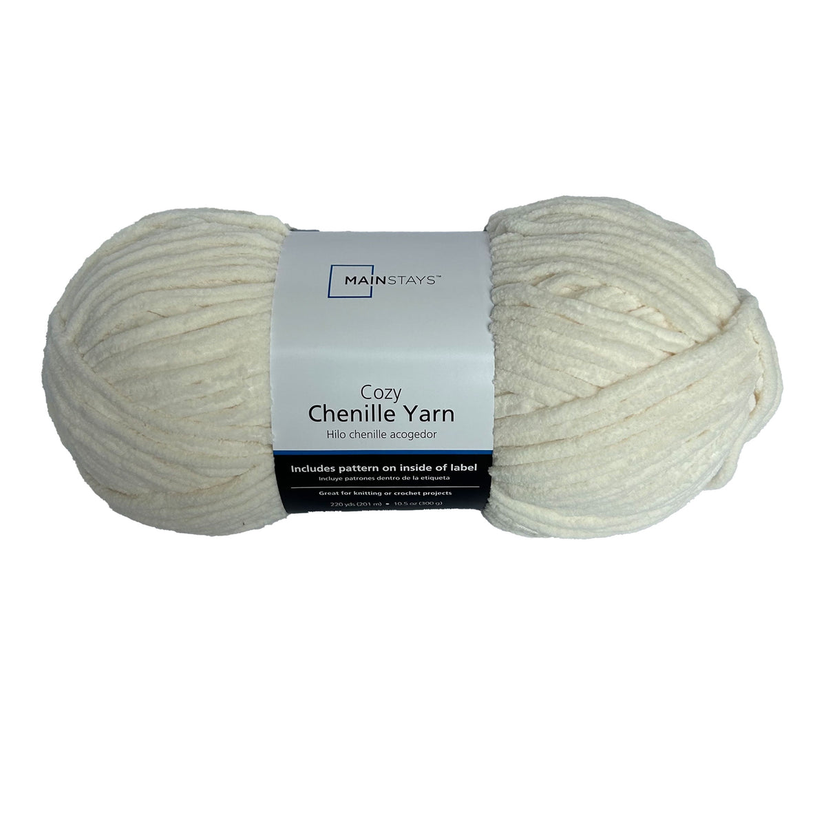 Mainstays Cozy Chenille Yarn, 220 yd, 100% Polyester, Bulky