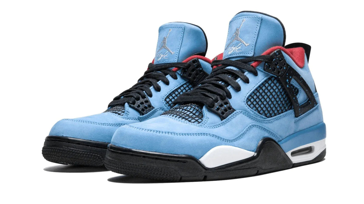 Air Jordan Sneakers, Blue Nubuck - Air Jordan 4 Retro Travis Scott Cactus Jack