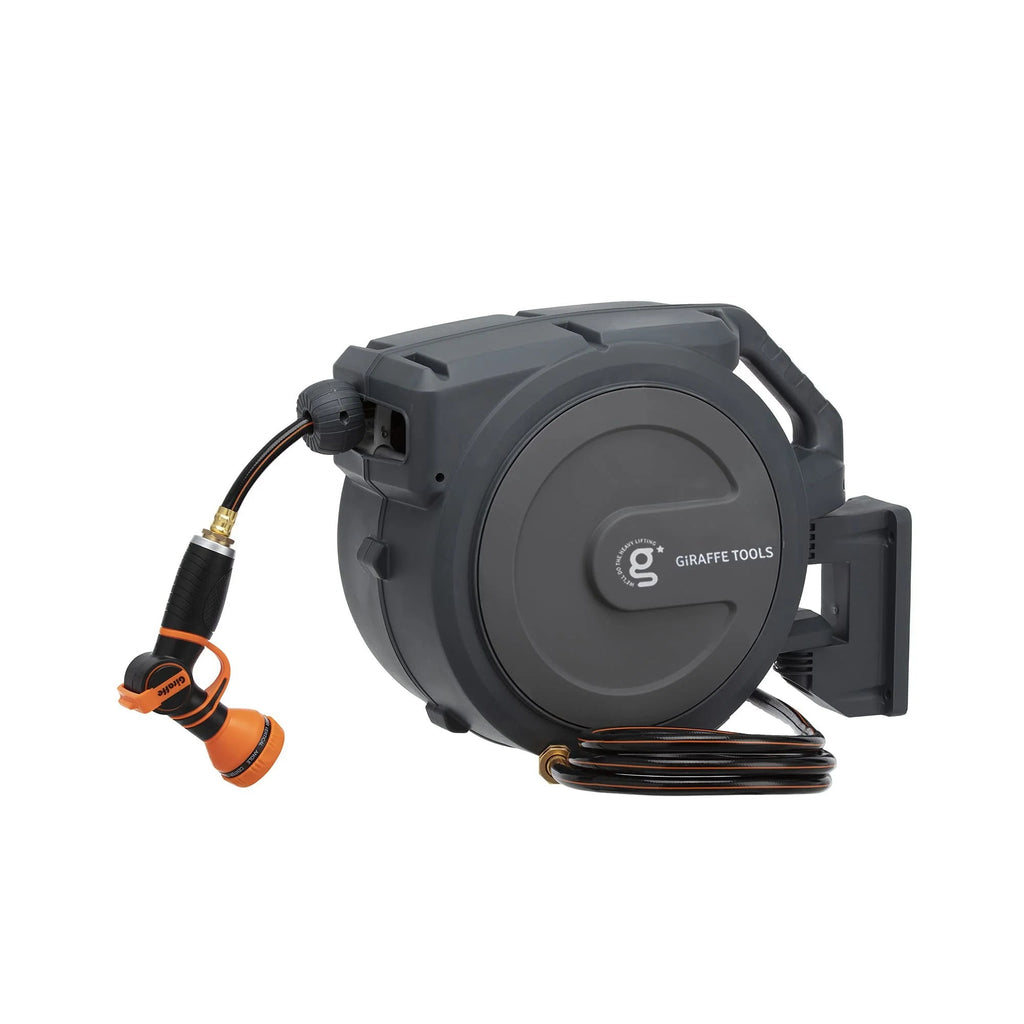 Heavy Duty Wall-Mounted Retractable Garden Hose Reel, 1/2 Inch x 78 ft