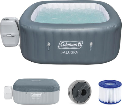 Coleman Square Inflatable Hot Tub, 4 To 6 Person, 140 AirJets, 71 in x 28 in - SaluSpa Hawaii