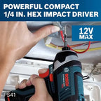 BOSCH 12V Max Cordless Drill/Driver And Impact Driver Combo Kit With 2 Batteries, Charger And Case - CLPK22-120