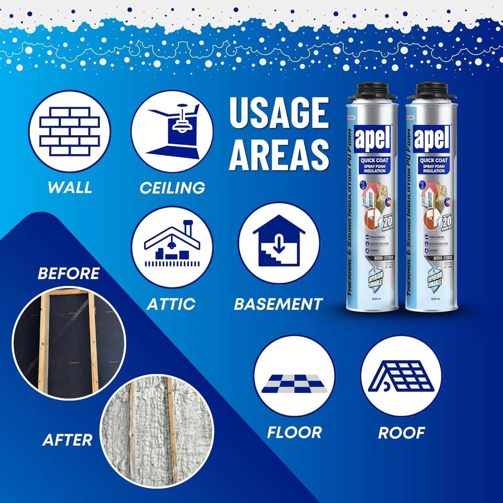 apel Spray Foam Insulation Kit, 12 x 32.80 oz / 240 Bd ft - 12 Pack