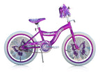 PlayWorld 20 in BMX S-Type Frame Kids' Bicycle With Coaster Brake, One Piece Crank, Purple Rims, White Tire - Purple