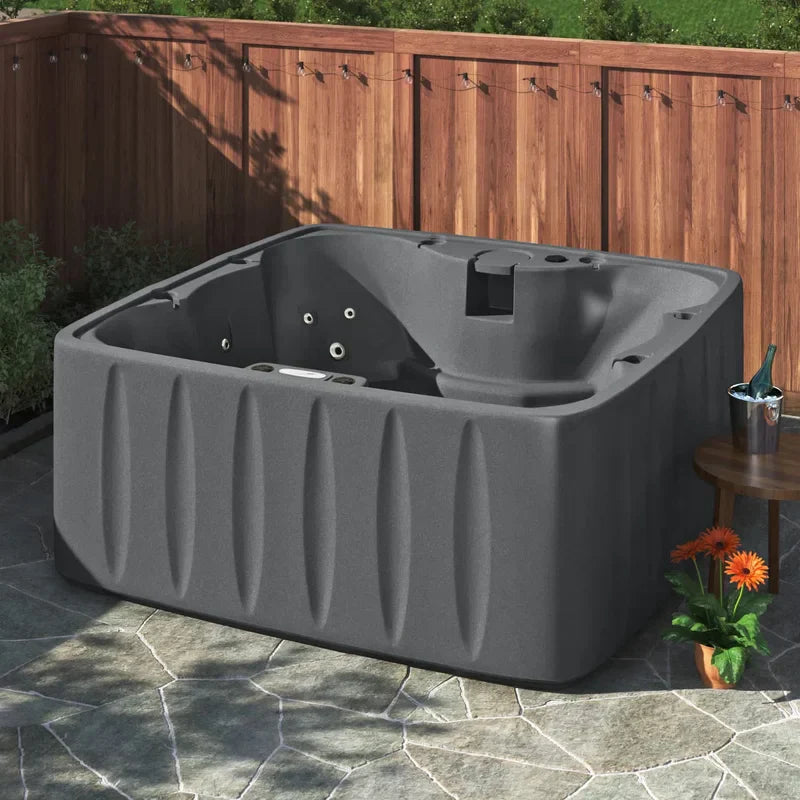 AquaRest Spas 6-Person 29-Jet Plug-and-Play Square Hot Tub With Ozonator - AR-600P
