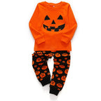 FEDPOP Toddler Halloween Pajamas Kids Skeleton Glow in the Dark Sleepwear Pjs Set 5T