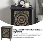 Farmhouse Fully Assembled Nightstand With 2 Drawers