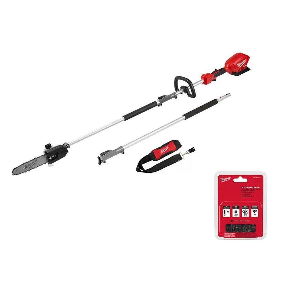Milwaukee M18 FUEL 10 in 18V Lithium-Ion Brushless Cordless Pole Saw With Attachment Capability And 10 in Saw Chain