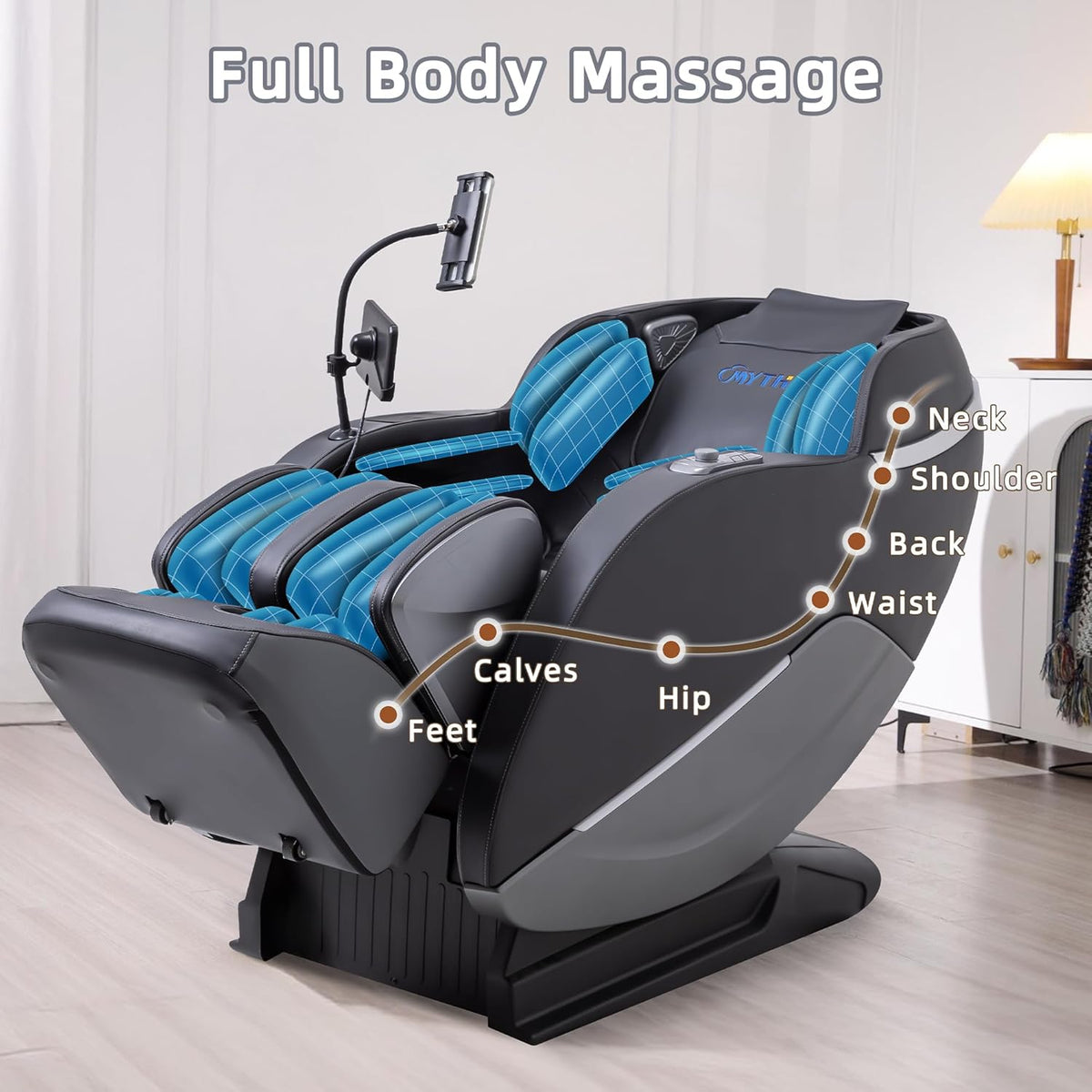 MYTHIA Full Body Zero Gravity Massage Chair With SL Track, 12 Auto Modes - A303C