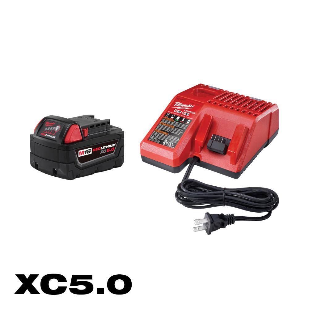 18V Lithium-Ion Cordless Compact Blower With 5.0Ah Battery And Charger
