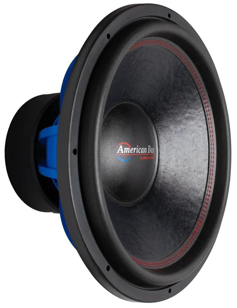 American Bass 18 Inch Subwoofer, 2000W RMS, Dual 1 Ohm Voice Coil, Black, Kevlar Cone