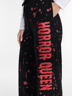 Halloween Women's Horror Queen Wide Leg Jogger Pants, Sizes XXS-XXL