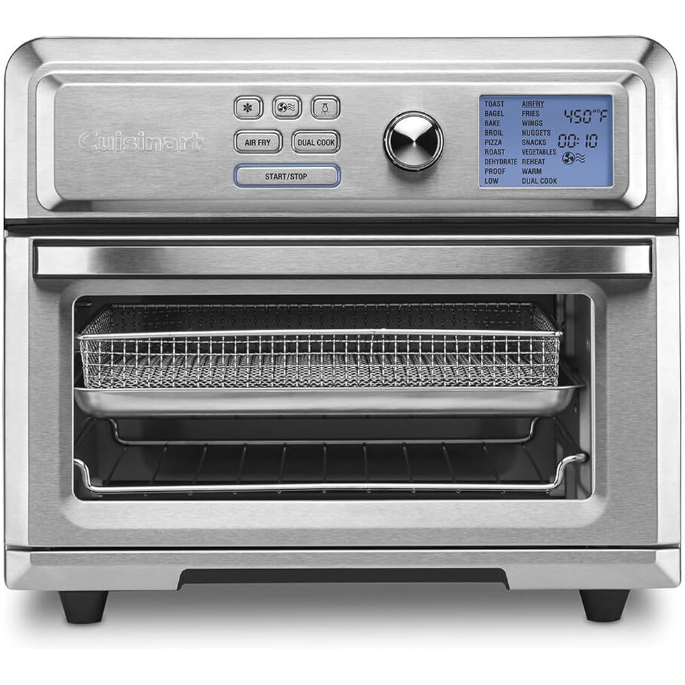 Cuisinart Air Fryer Toaster Oven, 1800 Watt, 0.6 Cubic Feet, Stainless Steel, Silver - TOA-65