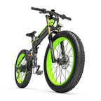 Folding Electric Mountain Bike, 1000W, 26-Inch Fat Tires, 17.5Ah - XT750 Plus