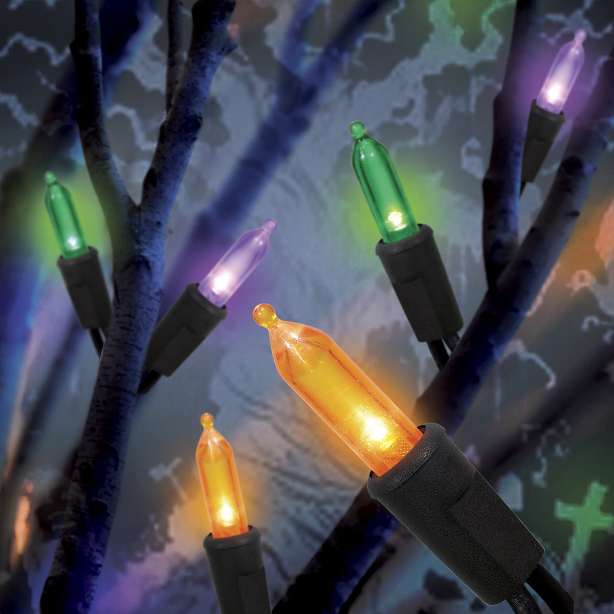 Indoor/Outdoor 200-Count LED Mini String Lights, 39', Halloween by Way To Celebrate