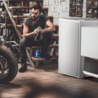 KNDKO 3.2Cu.ft Upright Freezer With Removable Shelves And Adjustable Thermostat - Silver