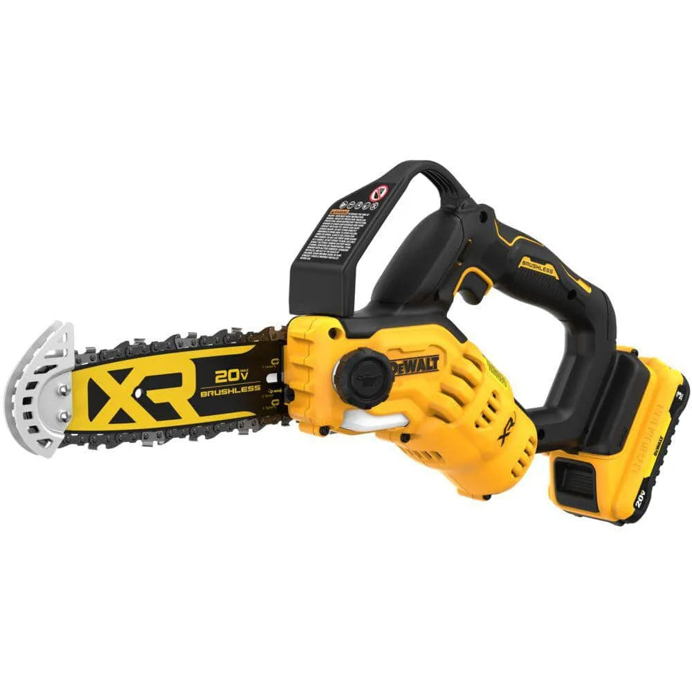 8-Inch 20V Cordless Pruning Chainsaw Kit With 3Ah Battery And Charger - DCCS623L1