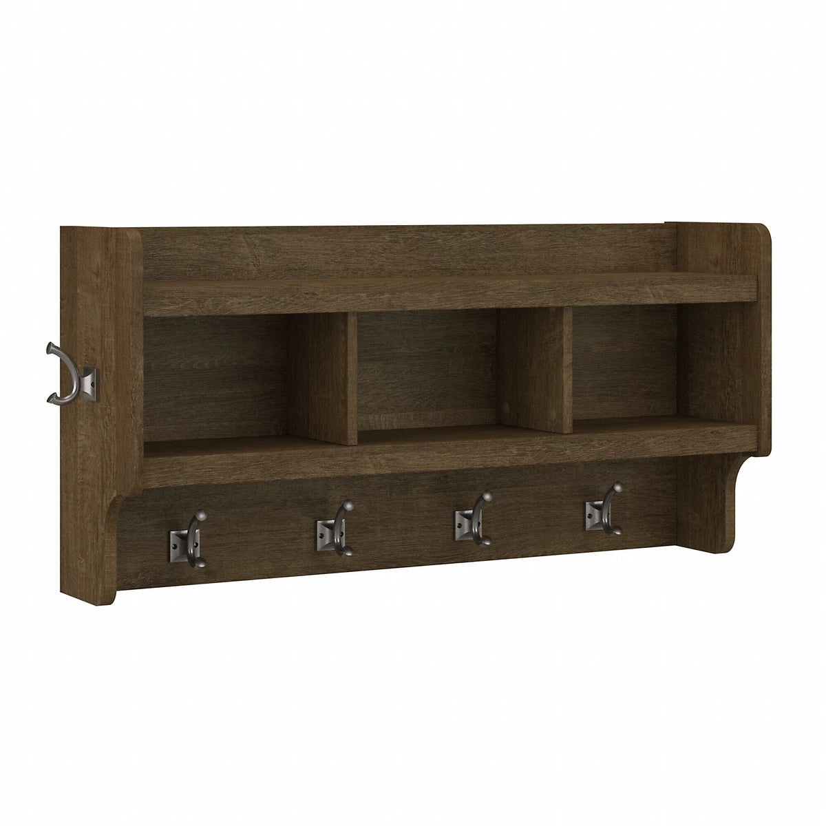 40 Inch Wall Mounted Coat Rack With Shelf and Cubbies