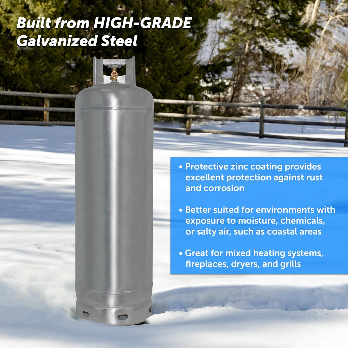 100 lb Steel Propane Tank Cylinder With POL Valve - valve108270_163892