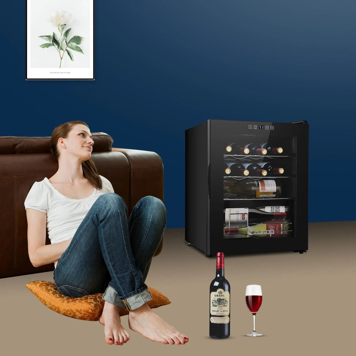 Ktaxon 18 Bottle Compressor Wine Cooler, 1.8 Cu.Ft, 52L - Freestanding