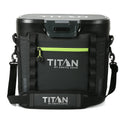 Titan By Arctic Zone Soft-Sided Welded Cooler, 36 Can Capacity, Black/Green - 10004132