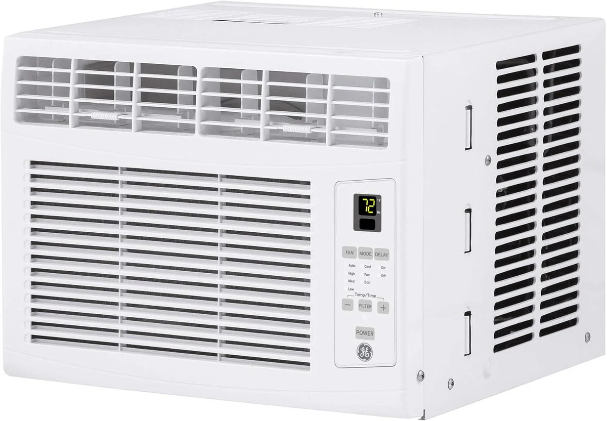 GE Window Air Conditioner, 5,000 BTU, White, 150 sq ft - Mechanical Controls