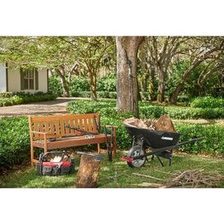 Husky Poly Dual Wheel Wheelbarrow 6 Cu. Ft. - Flat Free Tires