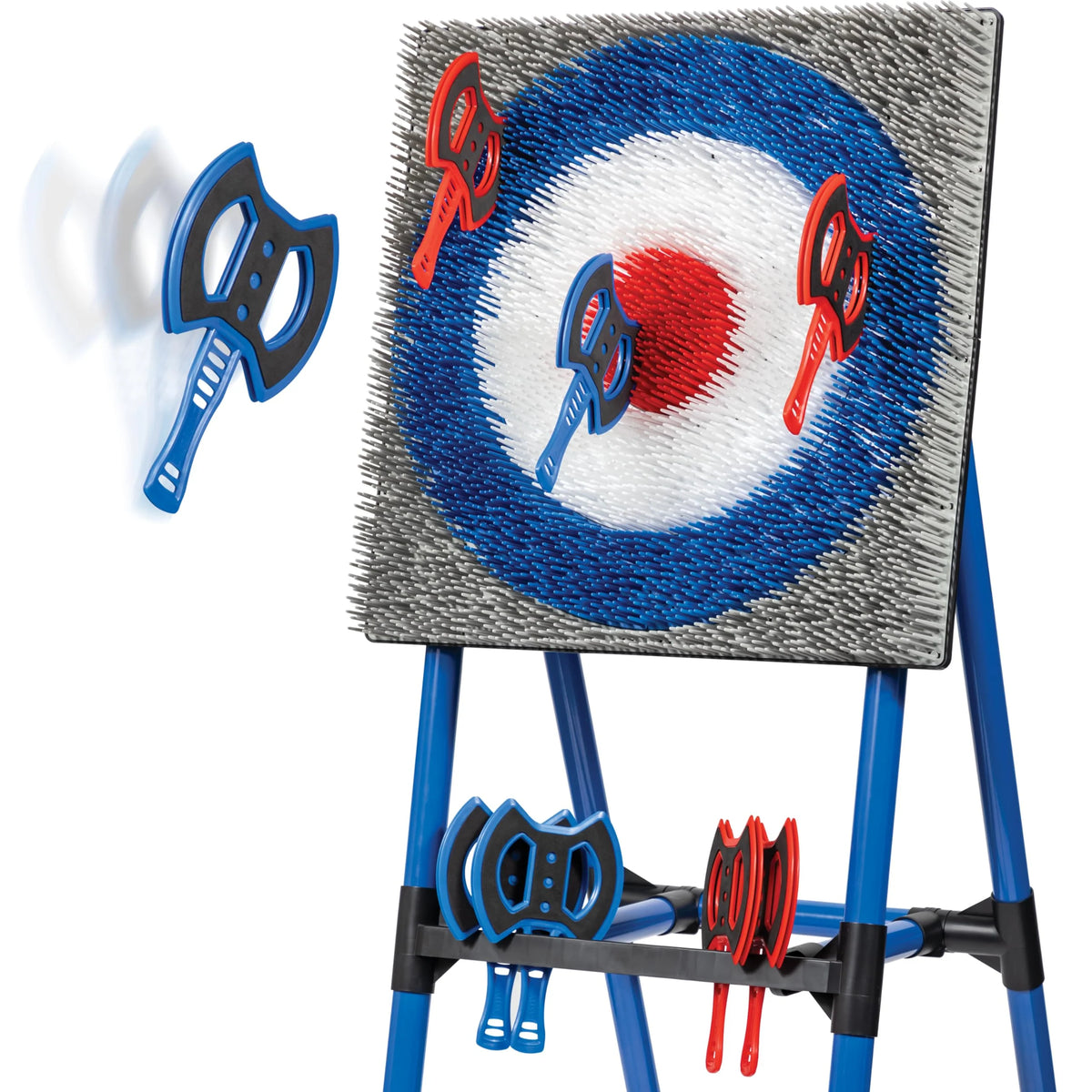 EastPoint Deluxe Steel Frame Axe Throw Target Game Set - 8 Axes