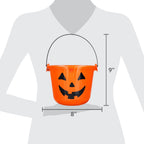 Light-Up Jack-o'-Lantern Trick-or-Treat Bucket, Orange, 6.5", Halloween by Way To Celebrate