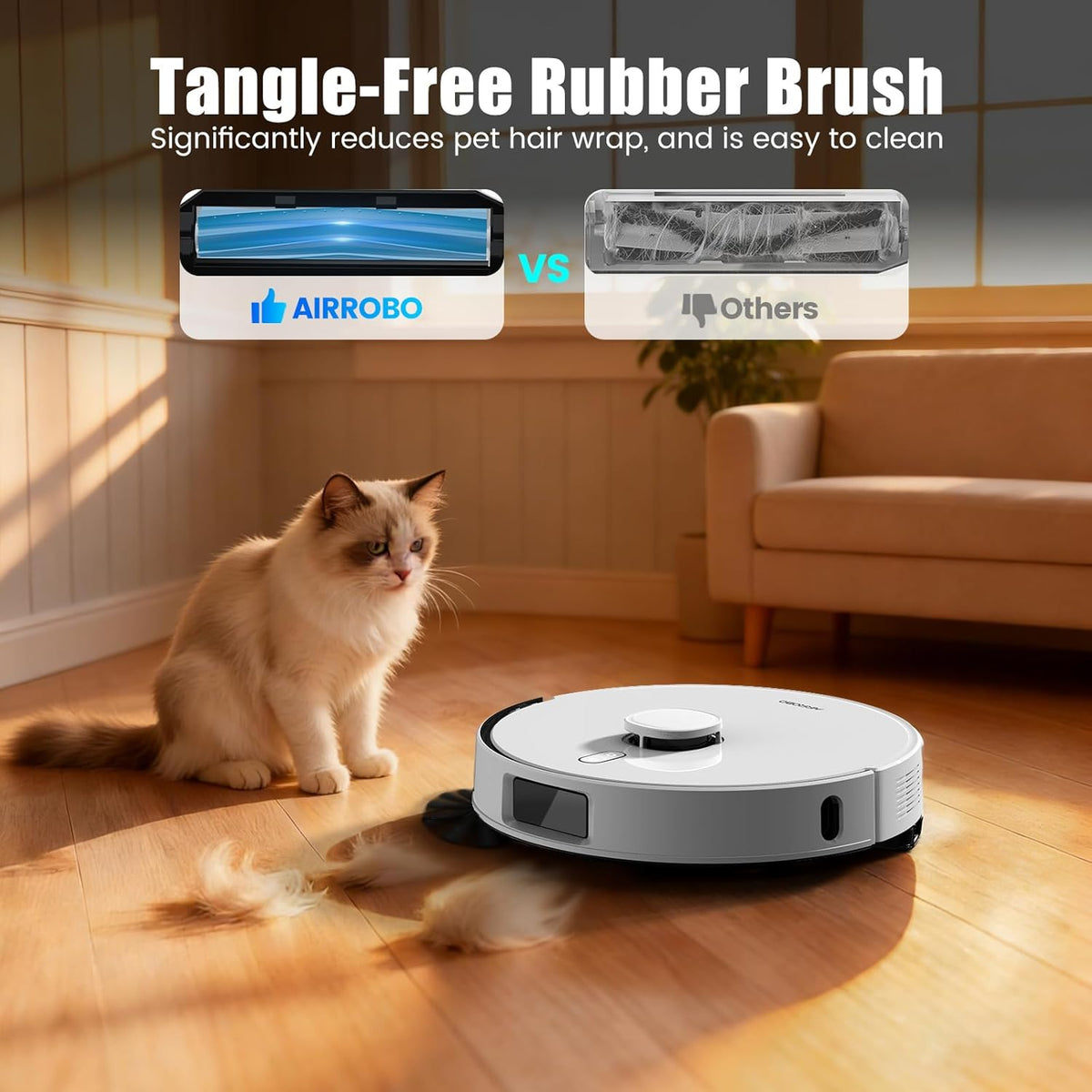 AIRROBO Robot Vacuum And Mop With Self-Emptying 75-Day Capacity