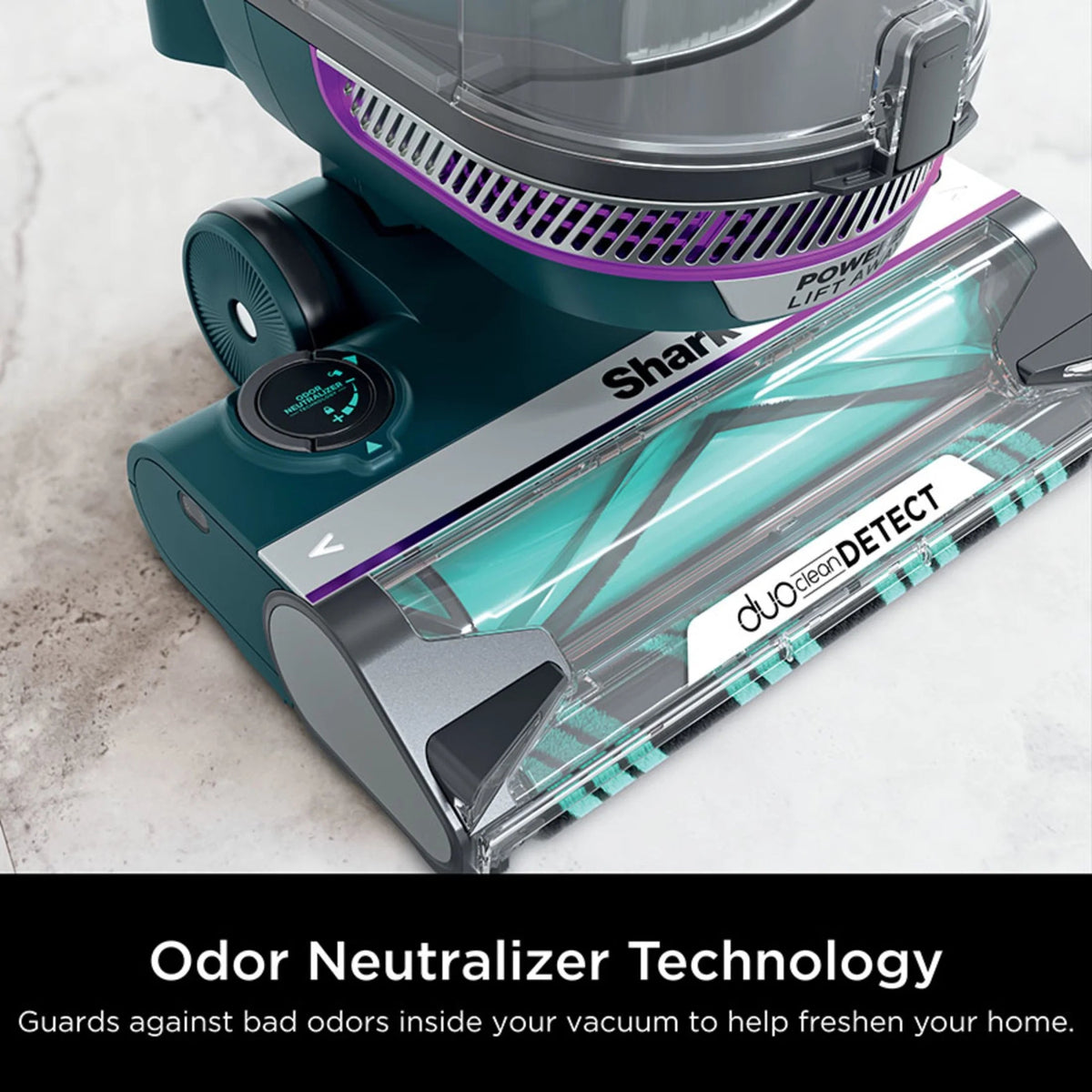 Shark POWERDETECT Upright Vacuum With DuoClean Detect, Black/Teal - AZ4000