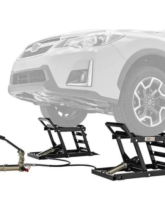 Black Widow Hydraulic Car Lift With Ramp - 3,000 lb. Per Pair Capacity