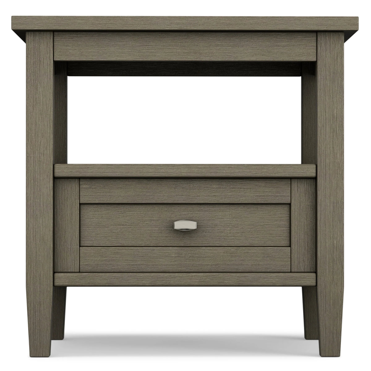 Solid Wood Rectangle End Table With Drawer And Shelf, 18.1in D x 20in W x 19.5in H - Norfolk