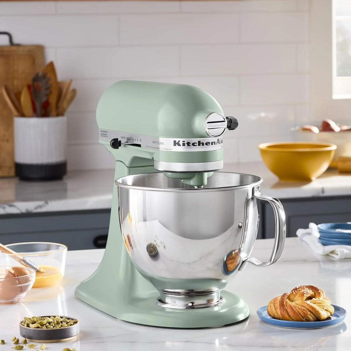 5-Quart Tilt-Head Stand Mixer With Stainless Steel Bowl, 10 Speeds