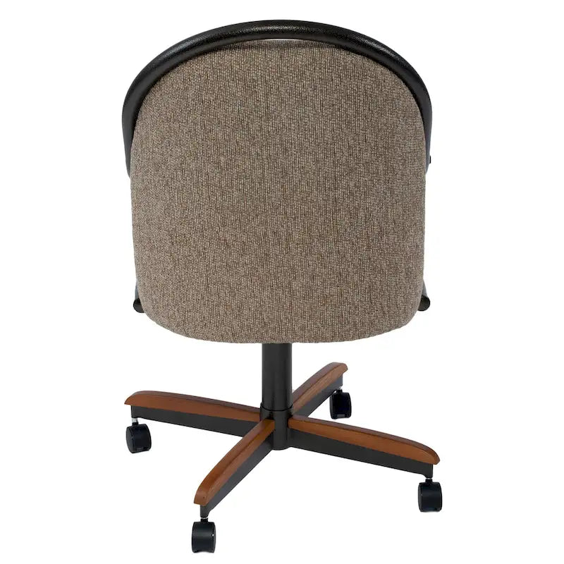 Casual Dining Cushion Swivel-and-Tilt Rolling Caster Chair, 38 Inches H x 24 Inches W x 22 Inches D