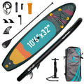 LNOW 10'6 Inflatable Stand Up Paddle Board, 6 ft Thick - Triple Action Pump