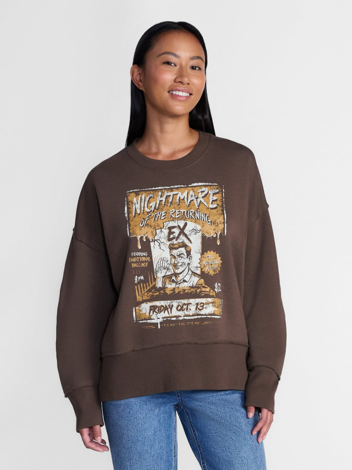Women's Halloween Salem Book Club Graphic Fleece from Way to Celebrate, Sizes S-4X