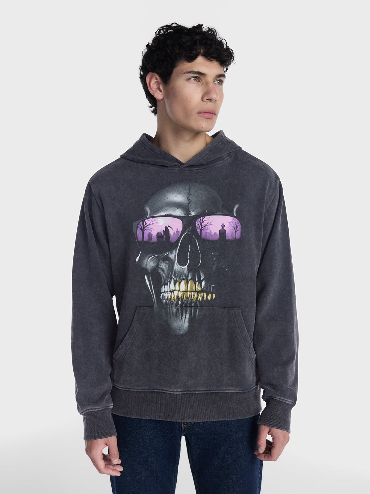Halloween Oversized Fit Jack O'Lantern Pumpkin Graphic Fleece Hoodie Sweatshirt, Men's Sizes XS-4XLT