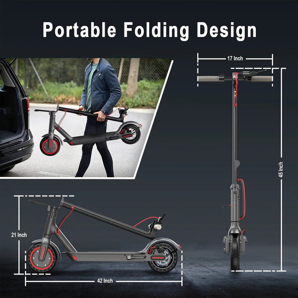 AOVOPRO Foldable Electric Scooter For Adults, 350W, 8.5 inch, 21 Miles Range - ES80