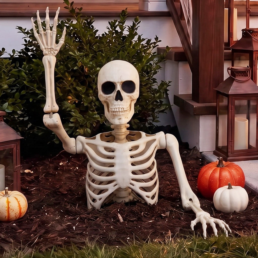 Skeleton Groundbreaker Decoration, Ivory, 46", Halloween by Way To Celebrate