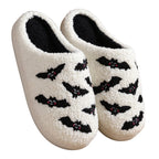 BERANMEY Halloween Slippers for Women Perfect Soft Plush Comfy Warm Slip-On Cute Womens Slippers Indoor Fluffy House Slippers for Women and Men Non-slip Fuzzy Flat Slides