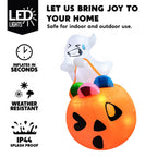Joyfy 5ft Halloween Inflatables Light up Cute Ghost