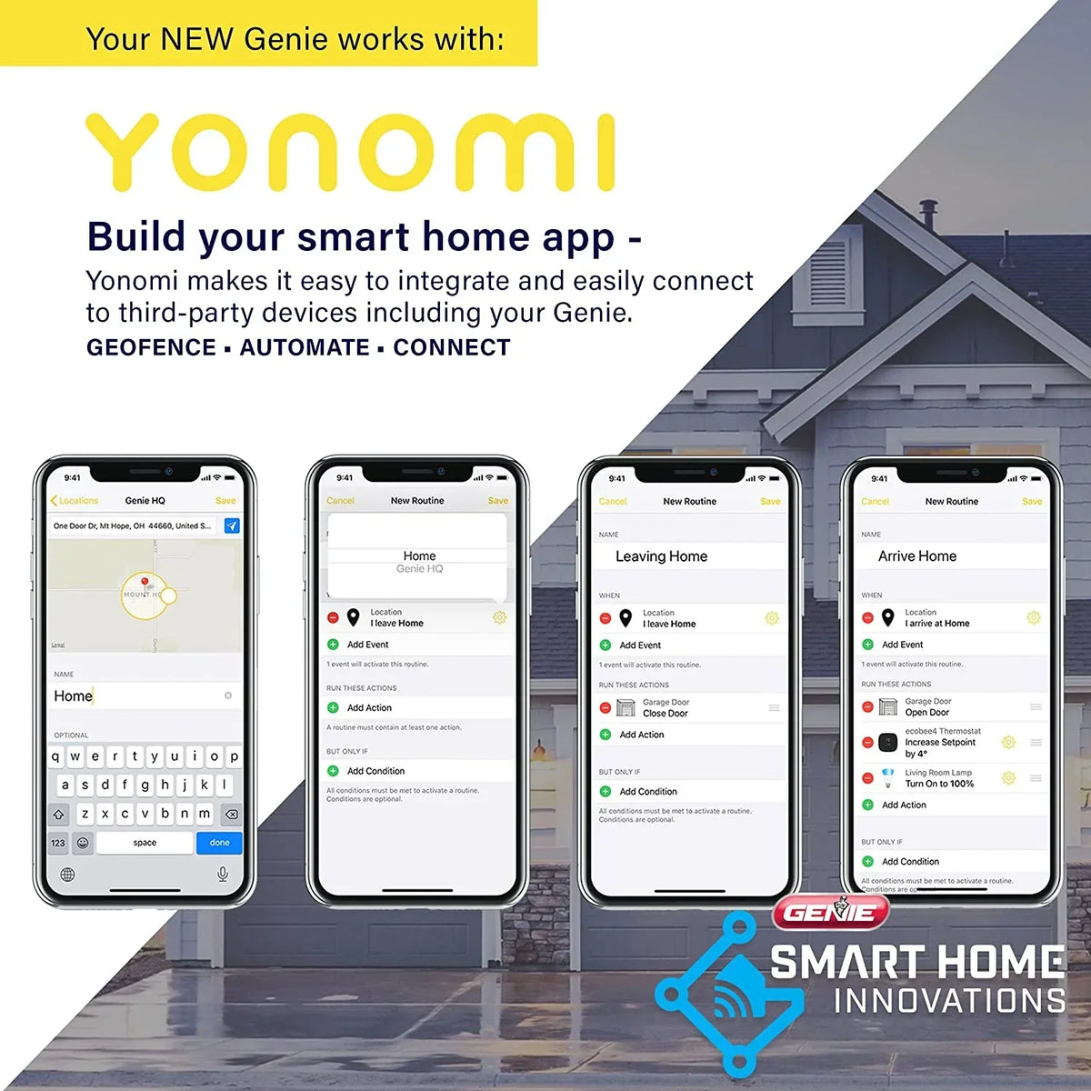 Genie Wall Mount Smart Garage Door Opener With Aladdin Connect - 6172H-O