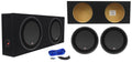 MTX Dual 3512-04S 12 in 1200W Shallow Car Subwoofers With Rockville Sealed Enclosure