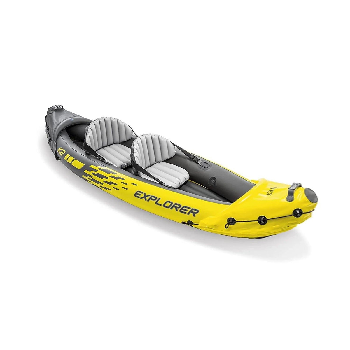 Intex Explorer K2 2-Person Inflatable Kayak With Oars And Pump And Challenger K1 1-Person Inflatable Kayak
