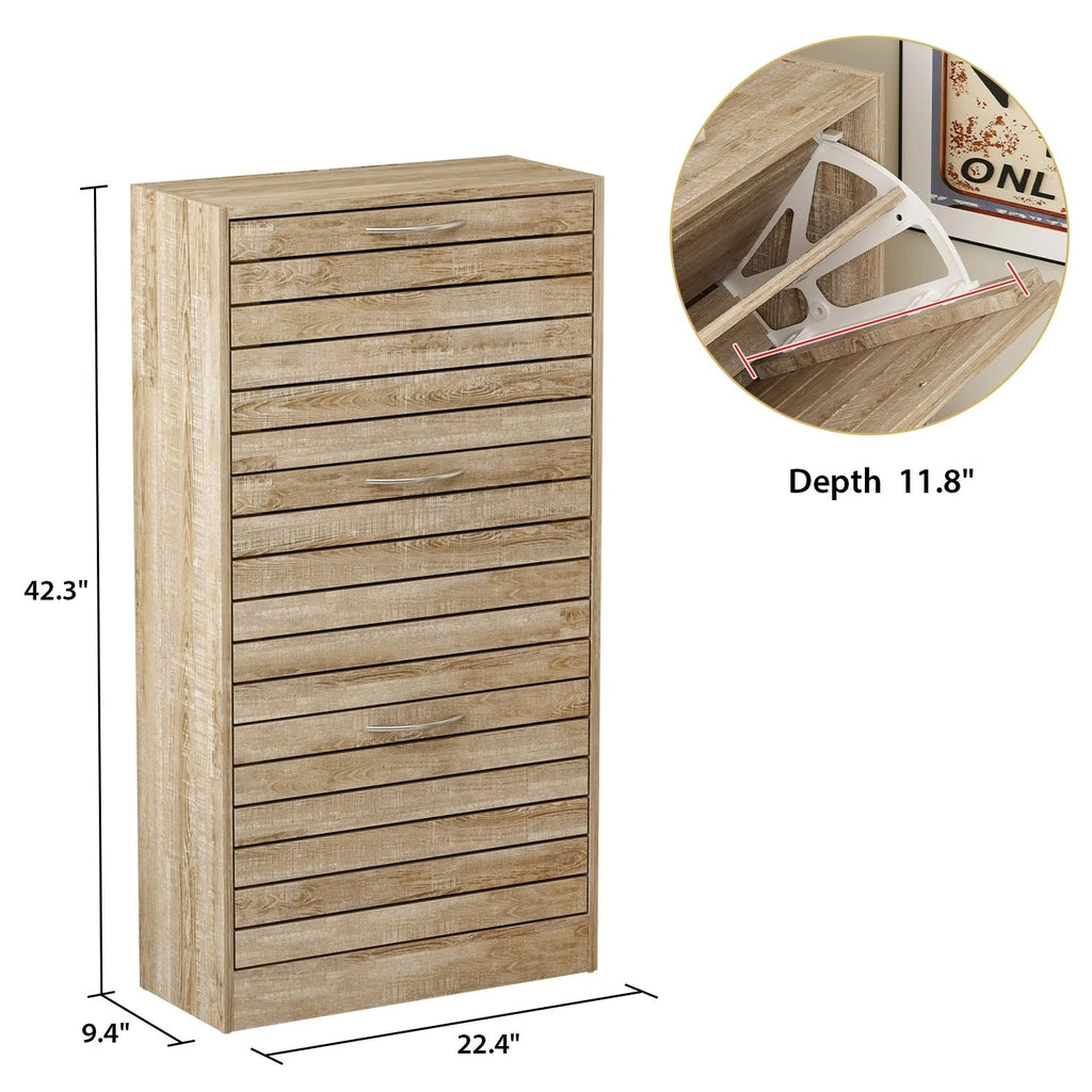 Modern Flip-Down Shoe Storage Cabinet