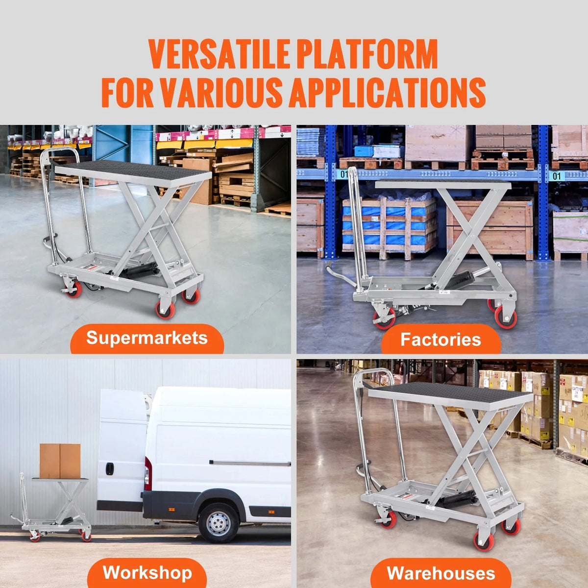 BENTISM Hydraulic Lift Table Cart, 500 lbs, 28 x 18 inches, Gray - TF23