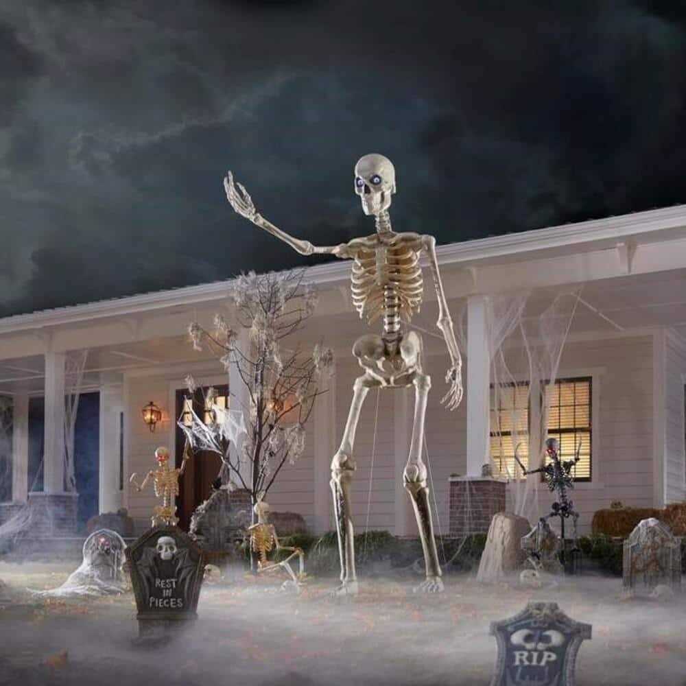 Home Accents Holiday 12 ft Giant-Sized Skeleton With LifeEyes LCD Eyes